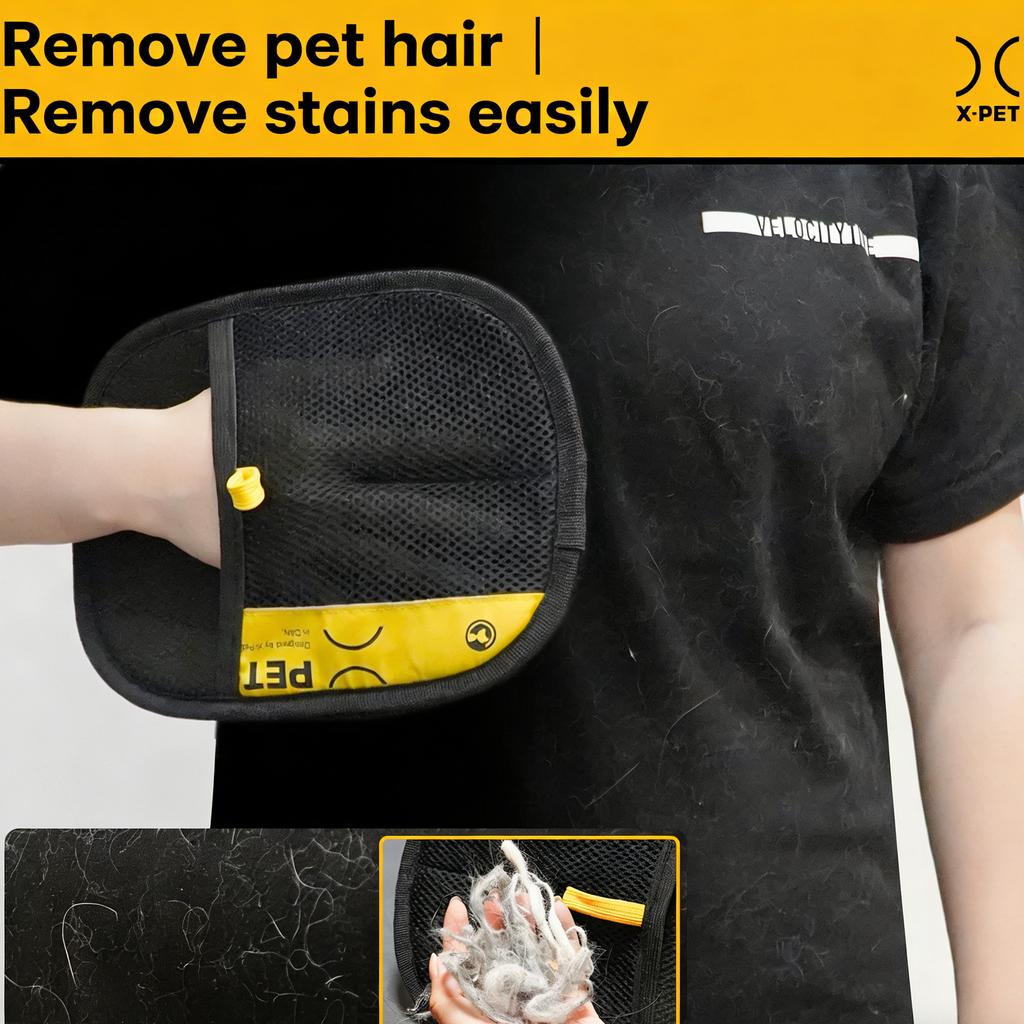 Reusable Pet Hair Remover Mitt: Multi-Fabric Fur Cleaner for Clothes & Home