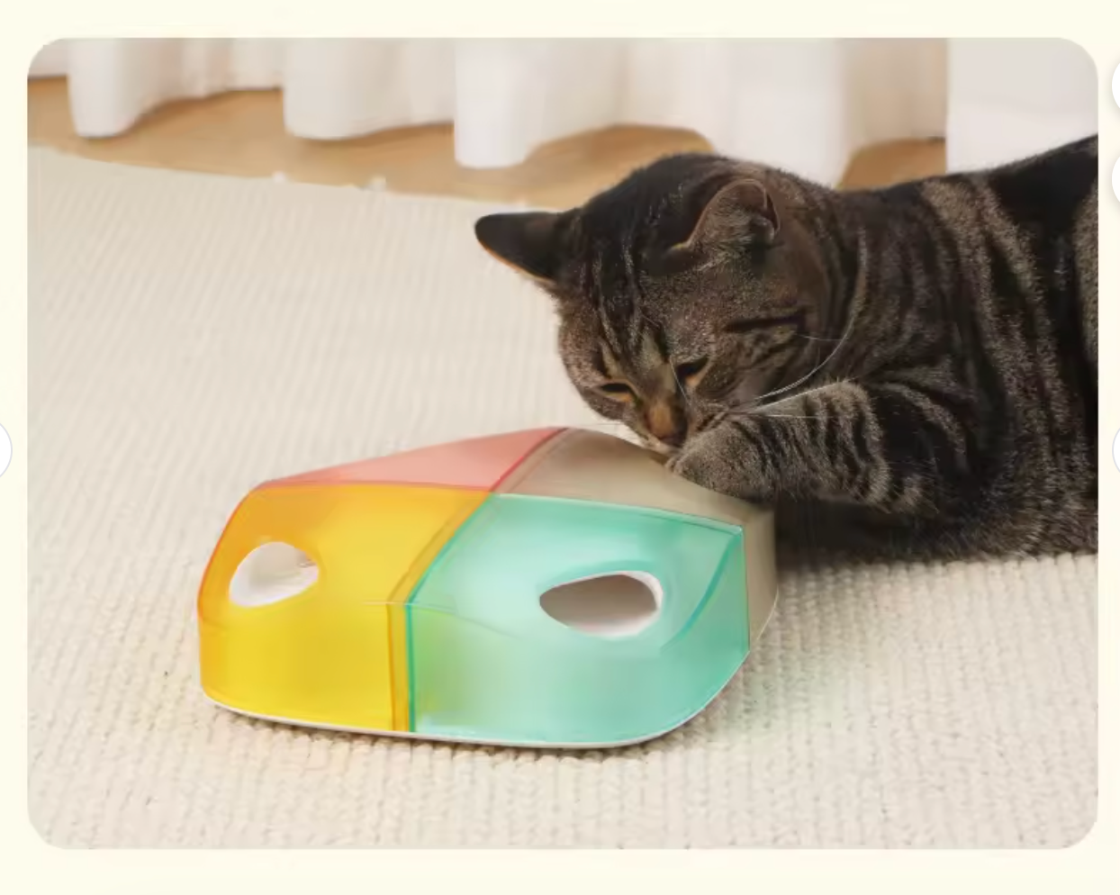 Automatic Cat Toy for Boredom - Smart Self-Playing Hide & Seek Feather Box, Hands-Free Interactive Toy for Indoor Cats, Type-C Rechargeable