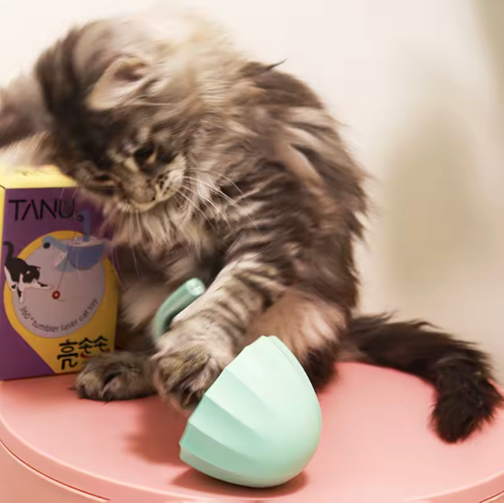 360° Self-Play Laser Toy — Touch Activated & Tip-Proof